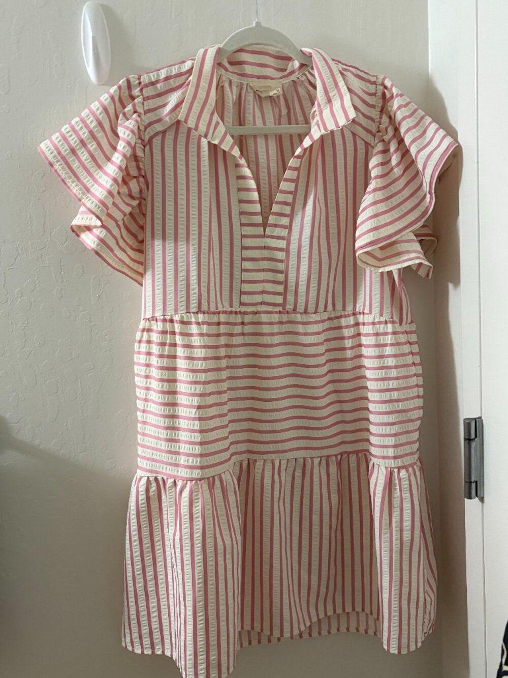 UMGEE Pink and white striped dress